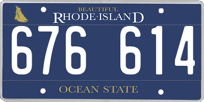 RI license plate 676614