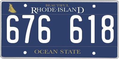 RI license plate 676618