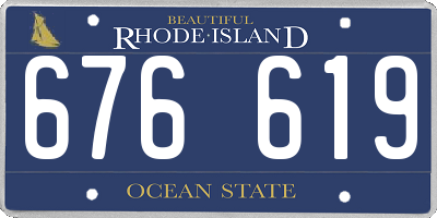 RI license plate 676619