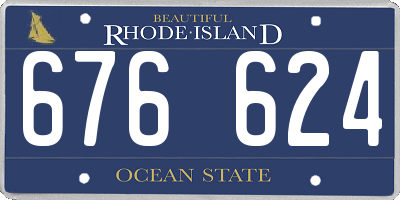 RI license plate 676624