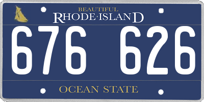 RI license plate 676626