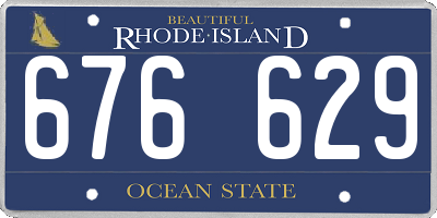 RI license plate 676629
