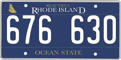 RI license plate 676630