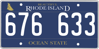 RI license plate 676633