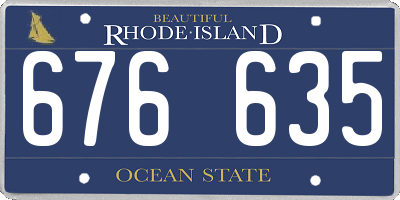 RI license plate 676635