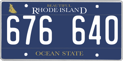 RI license plate 676640