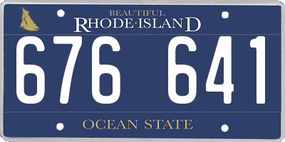 RI license plate 676641