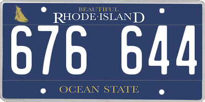 RI license plate 676644