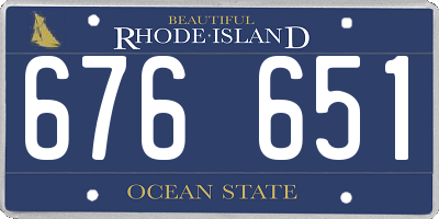RI license plate 676651