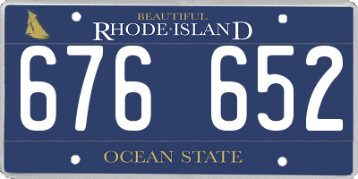 RI license plate 676652