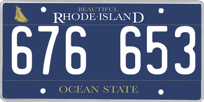 RI license plate 676653