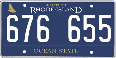 RI license plate 676655