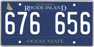 RI license plate 676656
