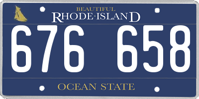 RI license plate 676658
