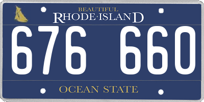 RI license plate 676660