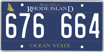 RI license plate 676664