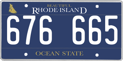RI license plate 676665