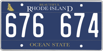 RI license plate 676674