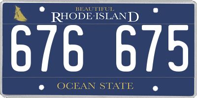 RI license plate 676675