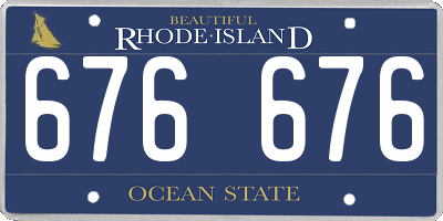 RI license plate 676676