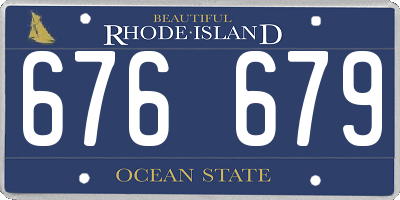 RI license plate 676679