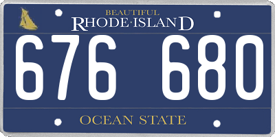 RI license plate 676680