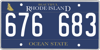RI license plate 676683