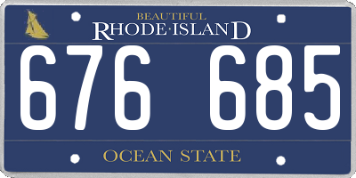 RI license plate 676685
