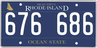 RI license plate 676686