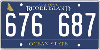 RI license plate 676687