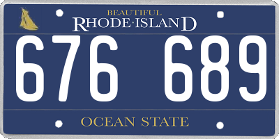 RI license plate 676689