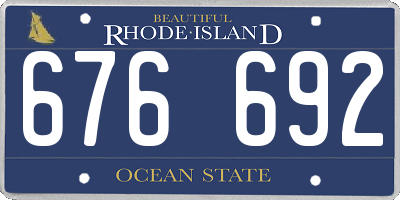 RI license plate 676692