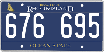 RI license plate 676695