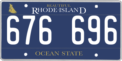 RI license plate 676696
