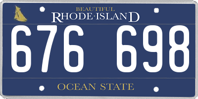 RI license plate 676698