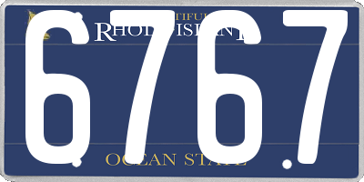 RI license plate 6767