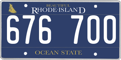 RI license plate 676700