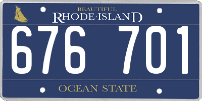 RI license plate 676701
