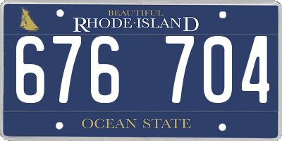 RI license plate 676704