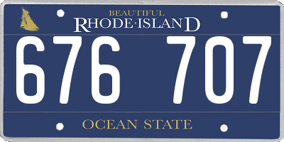 RI license plate 676707