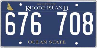 RI license plate 676708