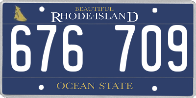 RI license plate 676709