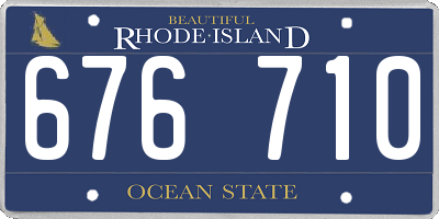 RI license plate 676710