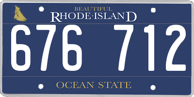 RI license plate 676712