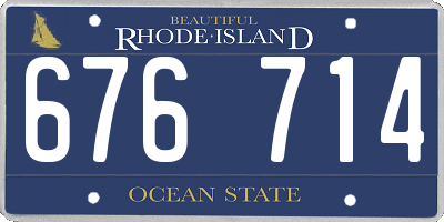 RI license plate 676714