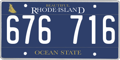RI license plate 676716