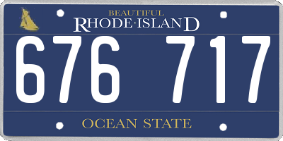 RI license plate 676717
