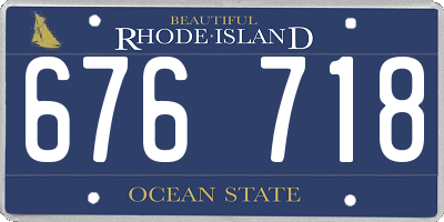 RI license plate 676718