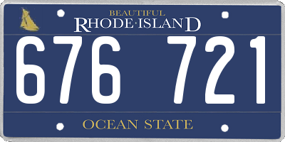RI license plate 676721