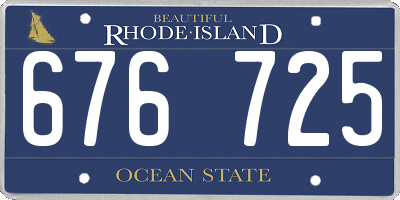 RI license plate 676725